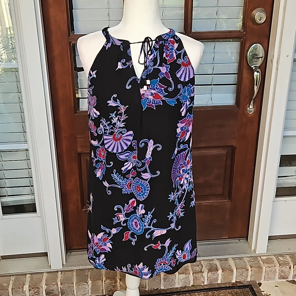 Alice & Trixie 💯 Silk Halter Black Dress - Picture 1 of 5